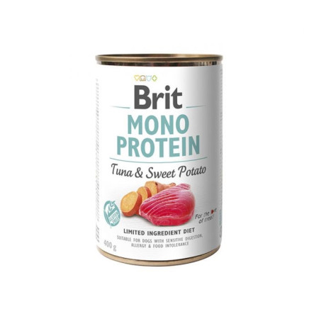 BRIT MONO PROTEIN Tunas su saldžiosiomis bulvėmis - šlapias maistas šunims - 400 g