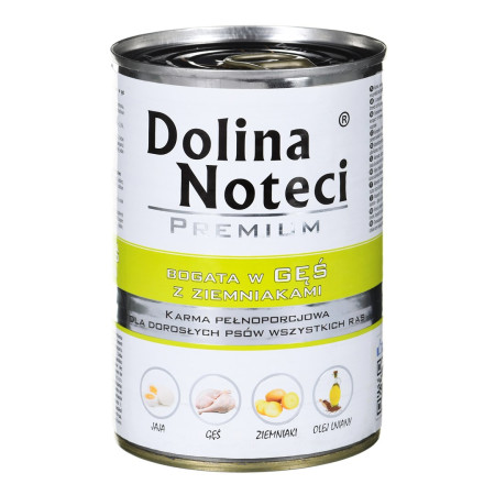 DOLINA NOTECI Premium Daug žąsies su bulvėmis - drėgnas maistas šunims - 400 g