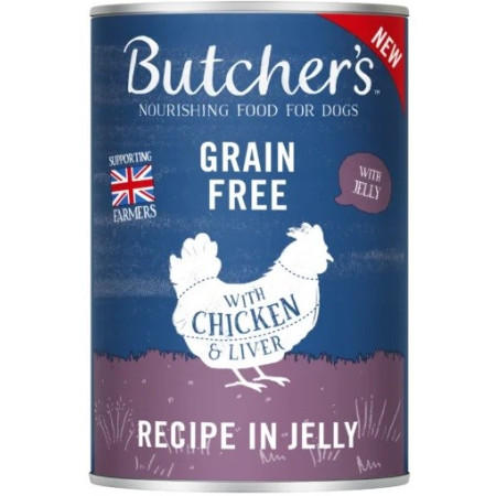 BUTCHER'S Original Mega Pakuotė Mišri Su Gabaliukais Želė - šlapias maistas šunims - 6 x 400 g