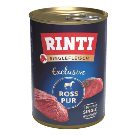 RINTI Singlefleisch Exclusive Horse - drėgnas ėdalas šunims - 400 g