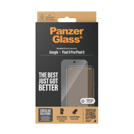PanzerGlass ® Ekrano apsauga Google Pixel 9 5G | 9 Pro 5G | Ultra-Platus Tinkamumas
