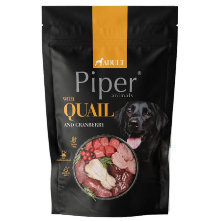 PIPER ANIMALS su stručio ir spanguolių - drėgnas ėdalas šunims - 500g