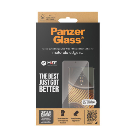 PanzerGlass ® Ekrano apsauga Motorola Edge 50 ULTRA | Ultra-Platus Tinkamumas