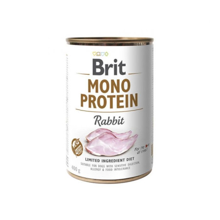 BRIT Mono Protein su triušiu - šlapias maistas šunims - 400 g