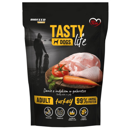 BIOFEED Tasty Dogs Life Kalakutiena - Drėgnas ėdalas šunims - 150 g