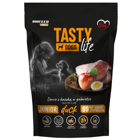 BIOFEED Tasty Dogs Life Junior Antiena - drėgnas ėdalas šunims - 150g