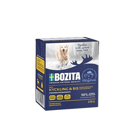 BOZITA Drėgnas šunų maistas Viščiukas Suaugusių - 370 g