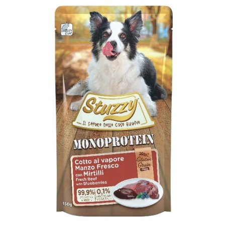STUZZY Monoprotein jautiena su mėlynėmis - šlapias maistas šunims - 150 g