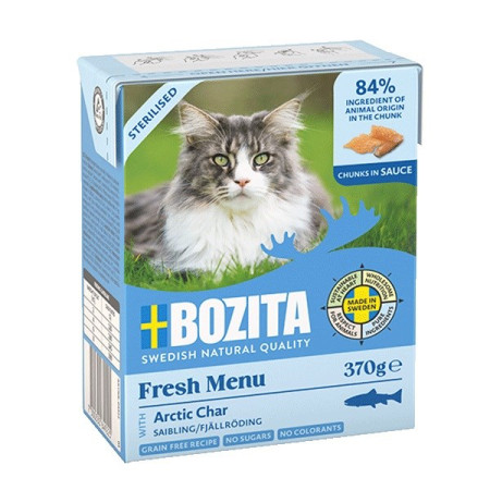 Bozita Fresh Menu Sterilised Šlapias Maistas Katėms su Arktiniu Šamu - 370g