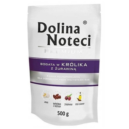 DOLINA NOTECI Premium Rich in Rabbit with Cranberries - Šlapias maistas šunims - 500 g