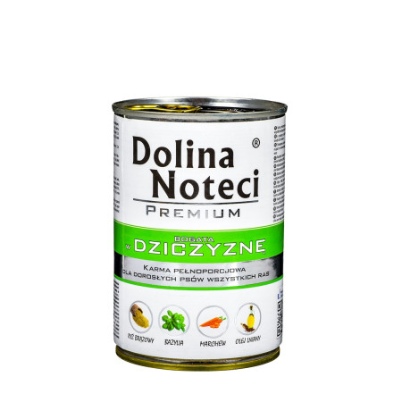 DOLINA NOTECI Premium Gausus žvėrienos - Šlapias šunų maistas - 400 g