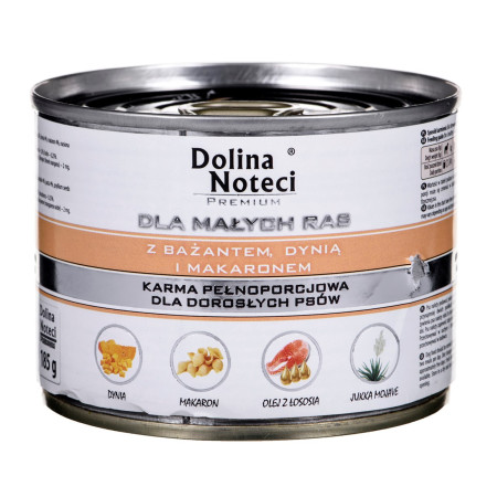 DOLINA NOTECI Premium Pheasant, Pumpkin and Pasta - Šlapias maistas šunims - 185 g