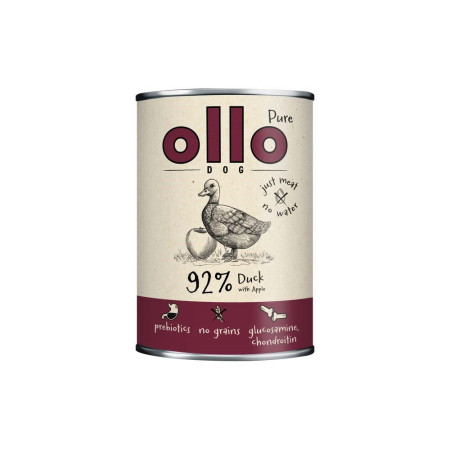 OLLO Pure šlapias ėdalas su antis ir obuoliu - 400g