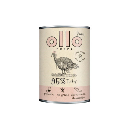 OLLO Puppy Pure Kalakutiena - šlapias maistas šunims - 850 g
