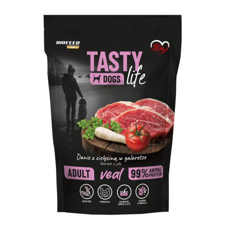BIOFEED Tasty Dogs Life Veršiena - drėgnas ėdalas šunims - 500g