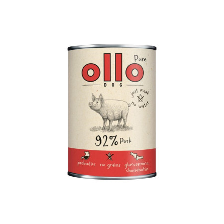 OLLO Pure Kiauliena - drėgnas ėdalas šunims - 850g