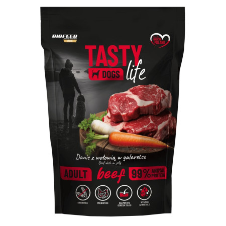 BIOFEED Tasty Dogs Life Jautiena - drėgnas ėdalas šunims - 500g