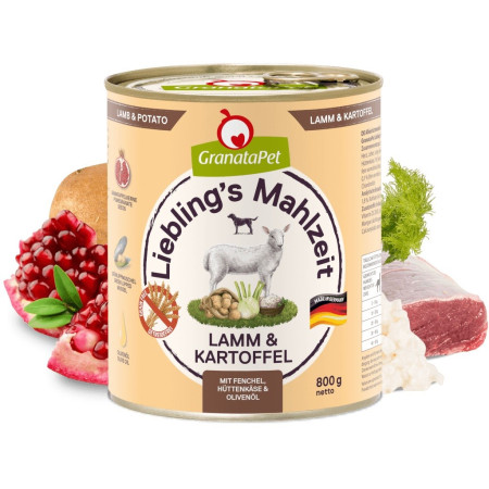 GRANATAPET Liebling's Mahlzeit Aviena ir bulvės - drėgnas ėdalas šunims - 800g