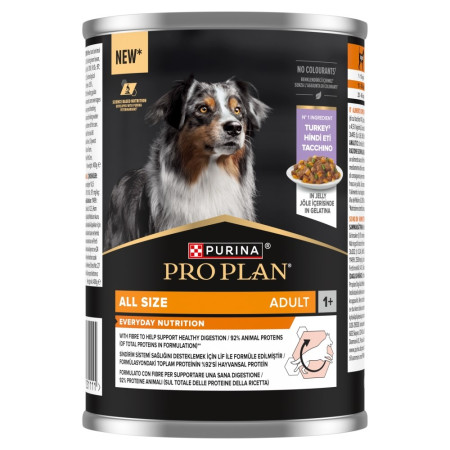 PURINA Pro Plan Kasdienė mityba Visiems dydžiams Suaugusiųjų Kalakutienos želė - drėgnas ėdalas šunims - 400g