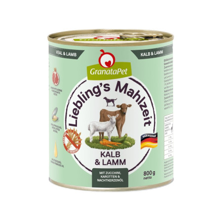 GRANATAPET Liebling's Mahlzeit Jautiena ir Aviena - drėgnas ėdalas šunims - 800g