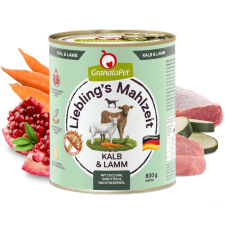 GRANATAPET Liebling's Mahlzeit Jautiena ir Aviena - drėgnas ėdalas šunims - 800g