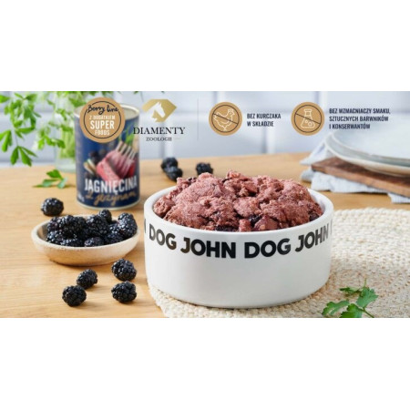 John Dog Berry Line Aviena su mėlynėmis - drėgnas ėdalas šunims - 800g