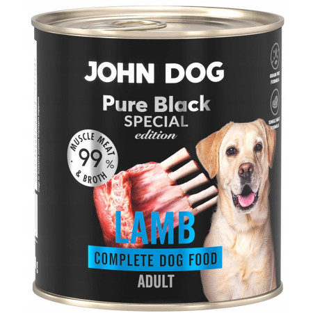 John Dog Pure Black Special Edition Aviena - drėgnas ėdalas šunims - 800g