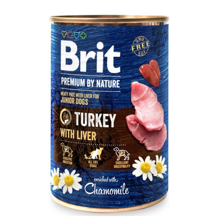 BRIT Premium by Nature Junior Kalakutiena su Kepenėlėmis - drėgnas ėdalas šunims - 400g