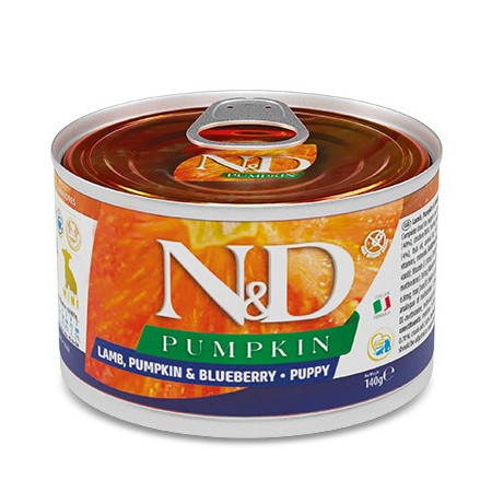 FARMINA N&D Puppy Aviena, Moliūgas ir Mėlynės - šlapias šunų maistas - 140g