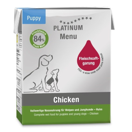 PLATINUM Menu Puppy Vištiena - drėgnas ėdalas šunims - 375g