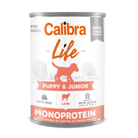 CALIBRA Dog Life Puppy&Junior Aviena ir ryžiai - drėgnas ėdalas šunims - 400g