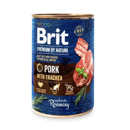 BRIT Premium by Nature Kiauliena su trachėja - šlapias maistas šunims - 400 g