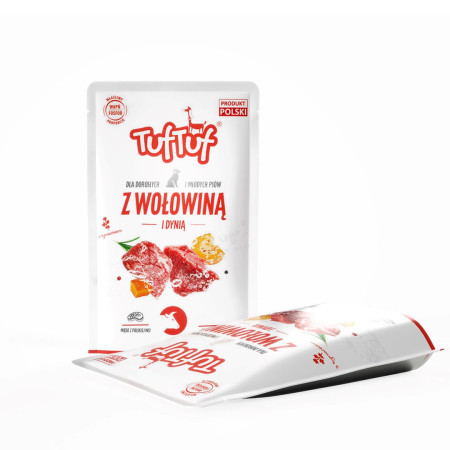 TUF TUF Jautiena su moliūgu - drėgnas ėdalas šunims - 500g