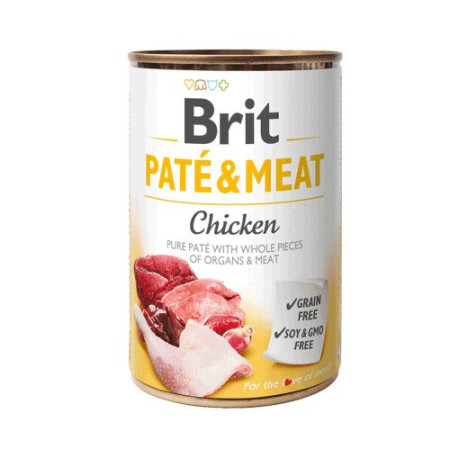 BRIT Paté & Meat su vištiena - šlapias šunų maistas - 400g
