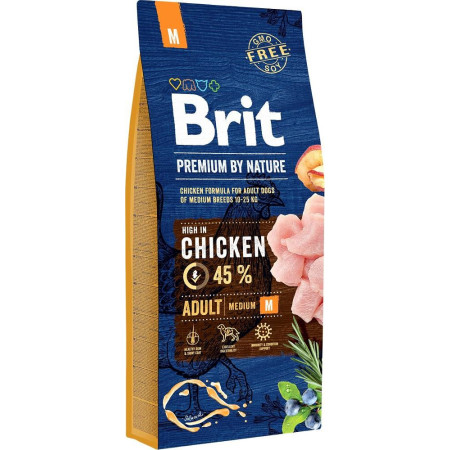 BRIT Premium by Nature Medium Chicken šunų maistas - 15 kg