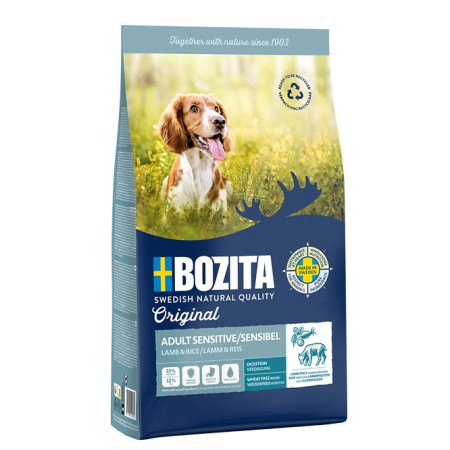BOZITA Original Sensitive Digestion Aviena ir ryžiai - sausas maistas šunims - 12kg