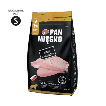 PAN MIĘSKO Kalakutas su Fazanu S - sausas šunų maistas - 9 kg
