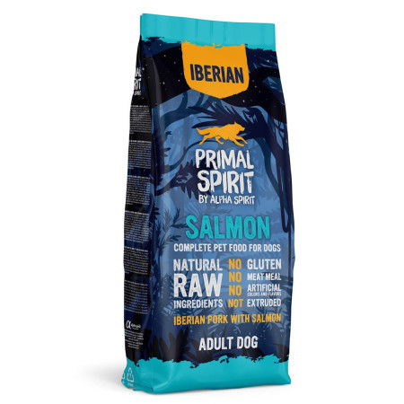 PRIMAL SPIRIT Iberijos 70% Lašiša - pusiau drėgnas šunų maistas - 12 kg
