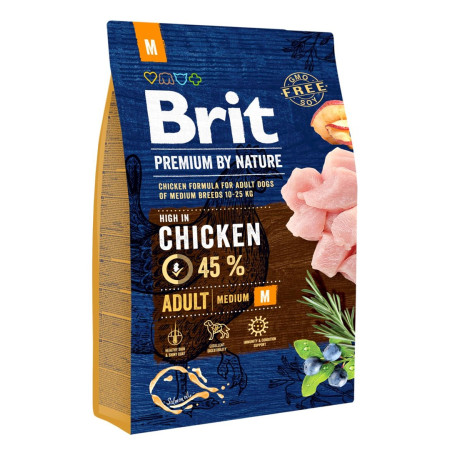 BRIT Premium by Nature Suaugusiųjų M - sausas šunų maistas Viščiukas - 8 kg