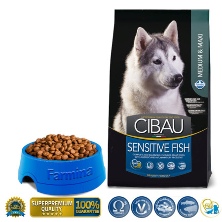 Farmina Cibau Sensitive Žuvis Vidutinėms/Didelėms 12 + 2kg