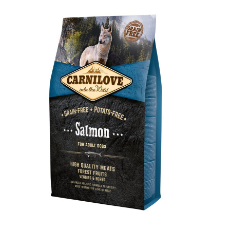CARNILOVE Suaugusiųjų Lašiša - sausas maistas šunims - 4 kg