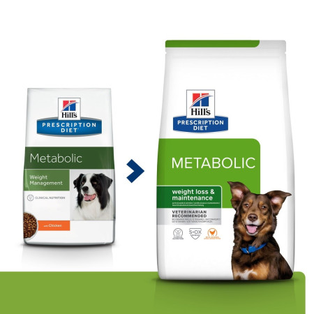 HILL'S PRESCRIPTION DIET Canine Metabolic sausas šunų maistas viščiukas 12 kg