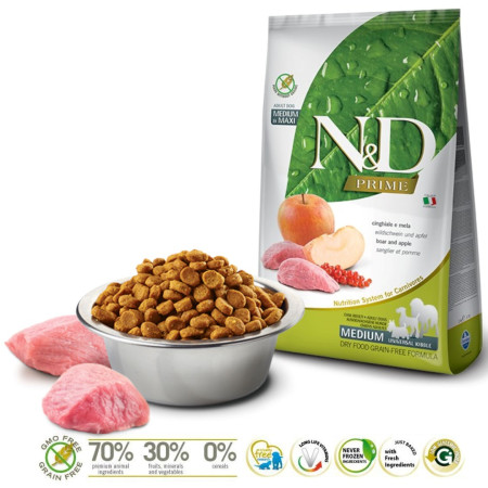 FARMINA N&D PRIME DOG WILD BOAR AND APPLE - 12 kg