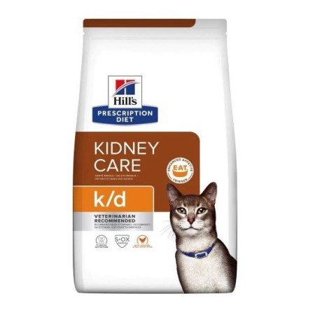 HILL'S PRESCRIPTION DIET Feline k/d Inkstų priežiūros Sausas kačių maistas Viščiukas 3 kg