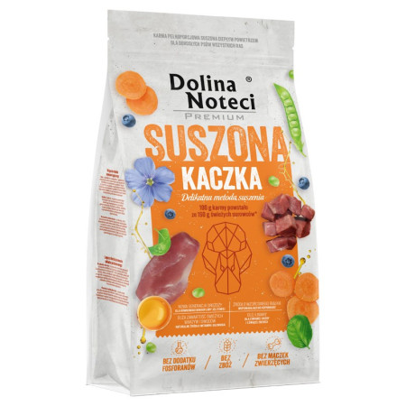 DOLINA NOTECI Premium džiovinta antis - džiovintas maistas šunims - 9kg