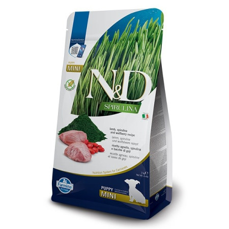 FARMINA N&D Spirulina Aviena Puppy Mini - sausas maistas šunims - 2 kg