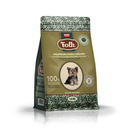 FOLK Mažų veislių tradicinė didžiosios Lenkijos antis su triušiu, obuoliais ir marjoramu 1,6kg