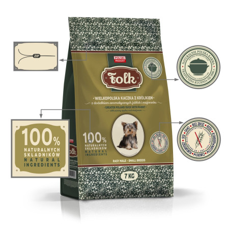 FOLK Mažų veislių tradicinis didžiosios Lenkijos ančių su triušiu, obuoliais ir marjoramu 7kg