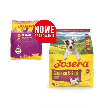JOSERA Adult Mini Chicken & Rice sausas maistas šunims - 900g
