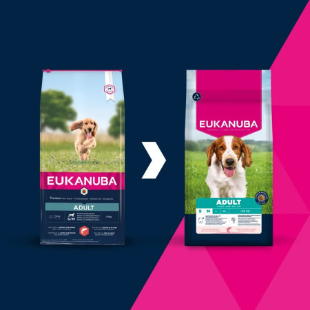 Eukanuba Suaugusiųjų Šunų Sausas Maistas su Lašiša ir Miežiais - 12kg